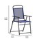 Flash Furniture Navy Folding Sling Patio Chairs with Armrests, 4PK 4-GM-SC098-NV-GG - alternate 7